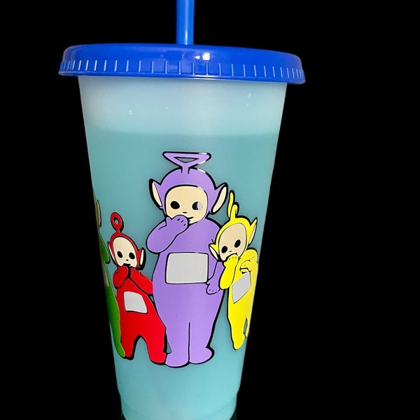 Teletubbies inspired cold cup / drink ware children's cup, kids.
