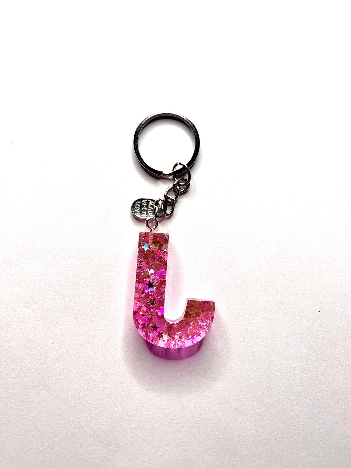 Letter J keyring alphabet keychain school bag accessories Etsy