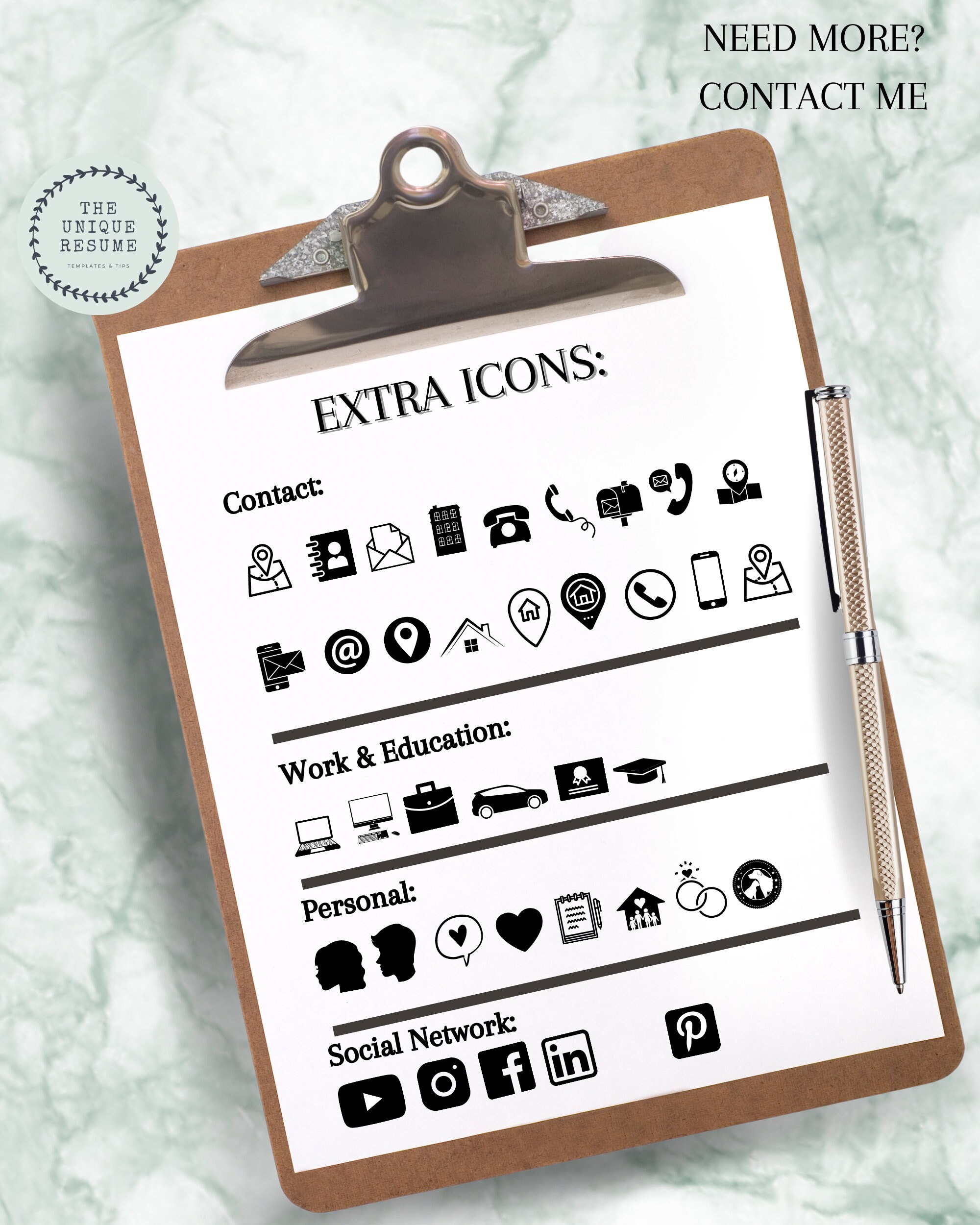 Colorful Resume Template for Word Pages Creative and Modern Etsy