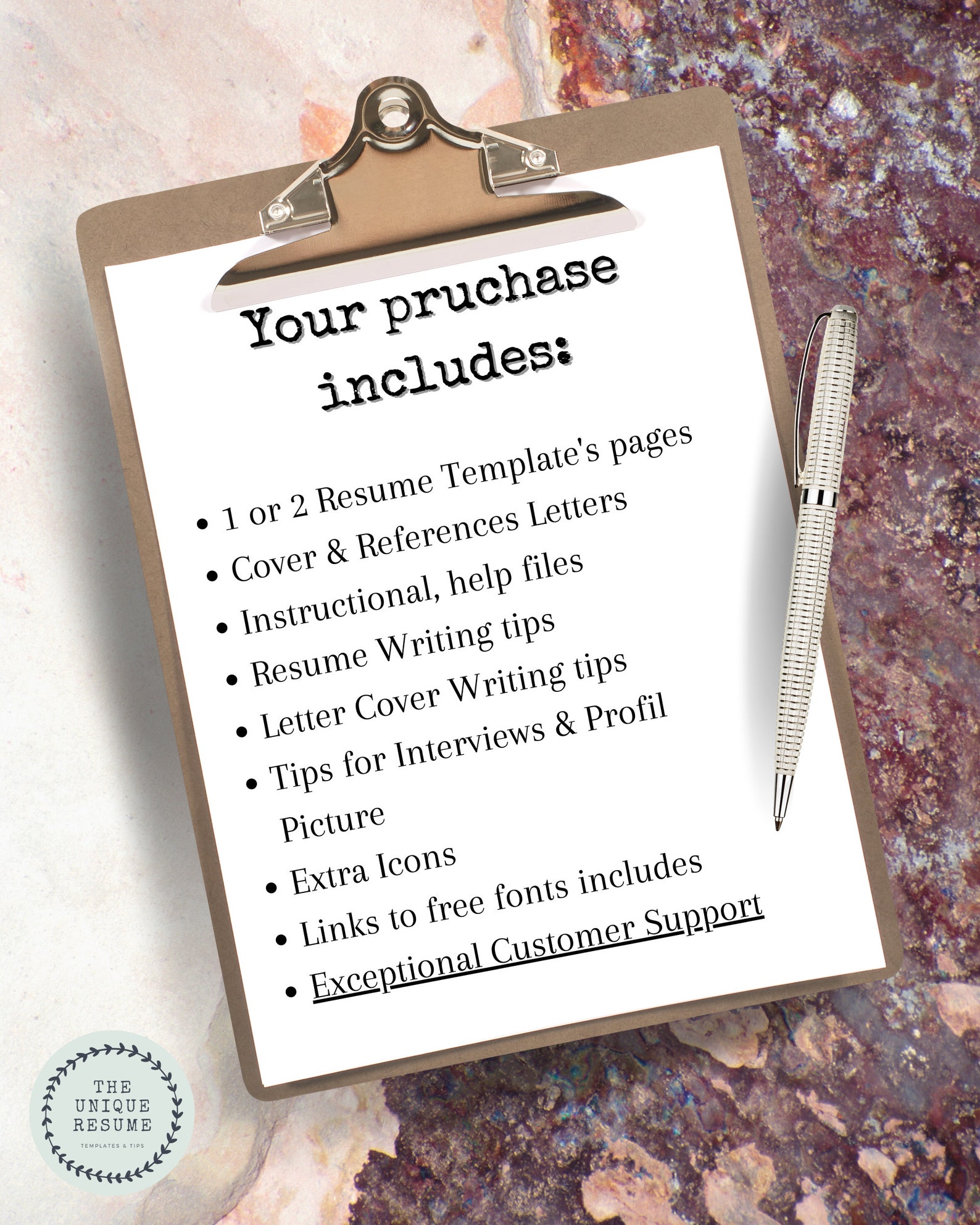 Pink Resume Template Modern Resume Creative Resume Template Teacher ...