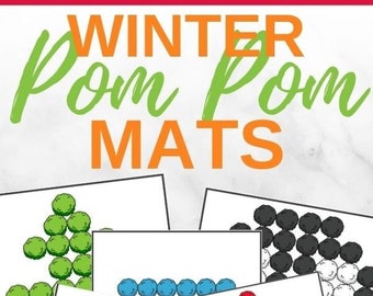 Winter Pom Pom Mats, Kids Fun Activities, Kids Learning Activities