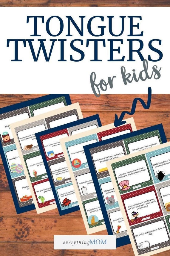 36 Printable Tongue Twister Cards for Kids | Etsy