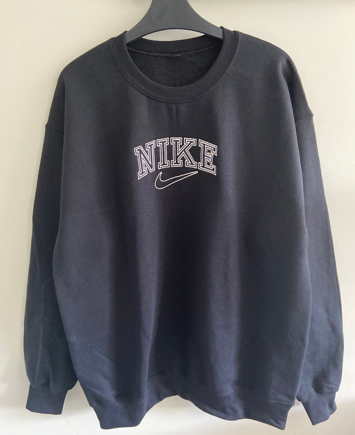 Nike embroidered sweatshirt vintage Clearance