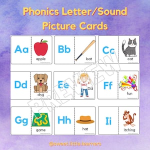 Phonics Matching Cards// Phonics Puzzles// Letter Sound Picture Cards// Phonics// Preschool// Kindergarten// Homeschool//Printable//Download