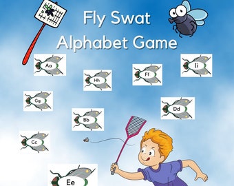 Fly Swat Alphabet Game// Alphabet Game// Preschool Printable Activity// Kindergarten Activity// Fly Swat// Homeschool