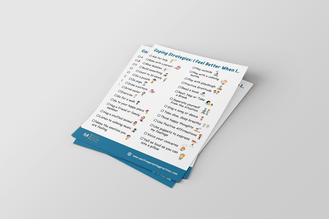 Coping Strategies List for Children - Etsy