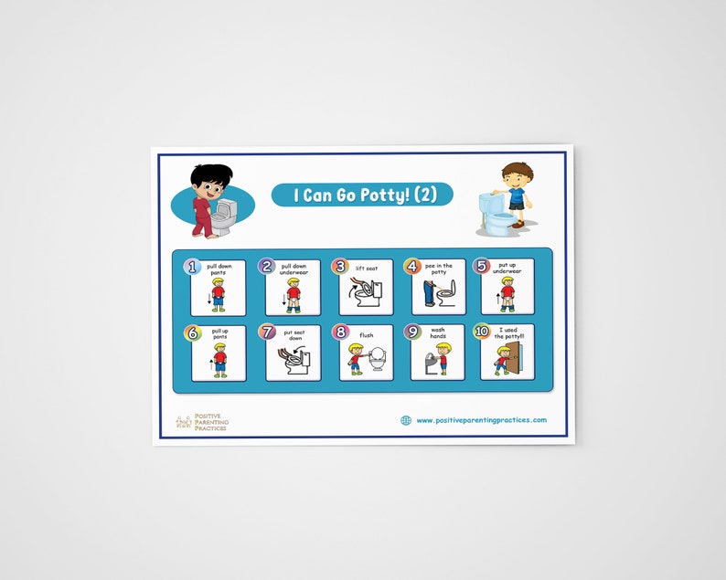 I Can Go Potty Boy Potty Training Boy Sitting Boy Standing Etsy