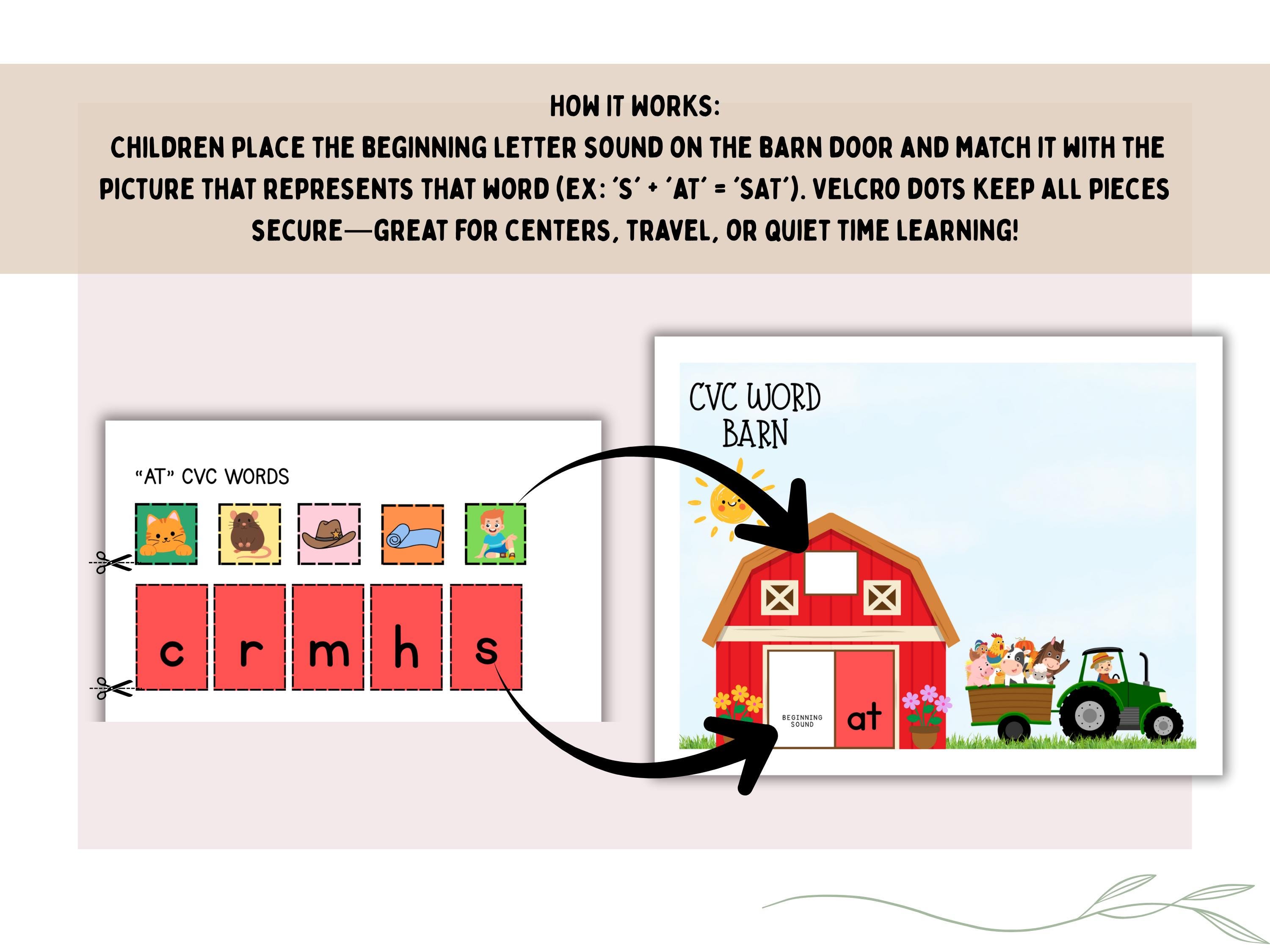 Busy Book CVC Words Printable – Interactive Phonics Word Building ...