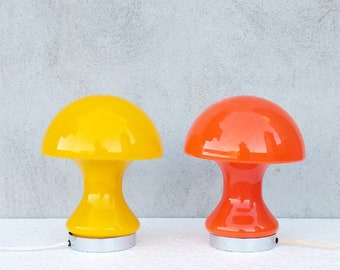 Space Age, Opal Glass Mushroom Lamp, Sijaj-Hrastnik Yugoslavia 70s
