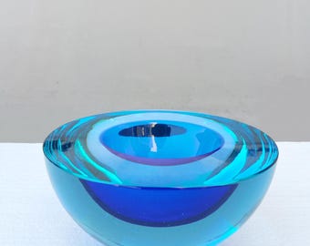 Murano Sommerso-glazen kom, toegeschreven aan Antonio Da Ros voor Cenedese, Italië, 1960