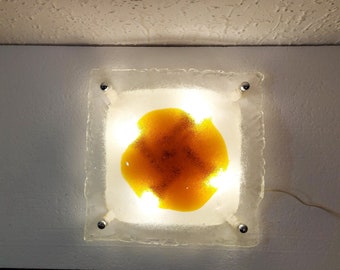 Vintage wand-/plafondlamp van Muranoglas van Toni Zuccheri voor Mazzega, Italië