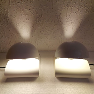 Set of 2 Meblo Guzzini Bugia Bedside Lamps 70s
