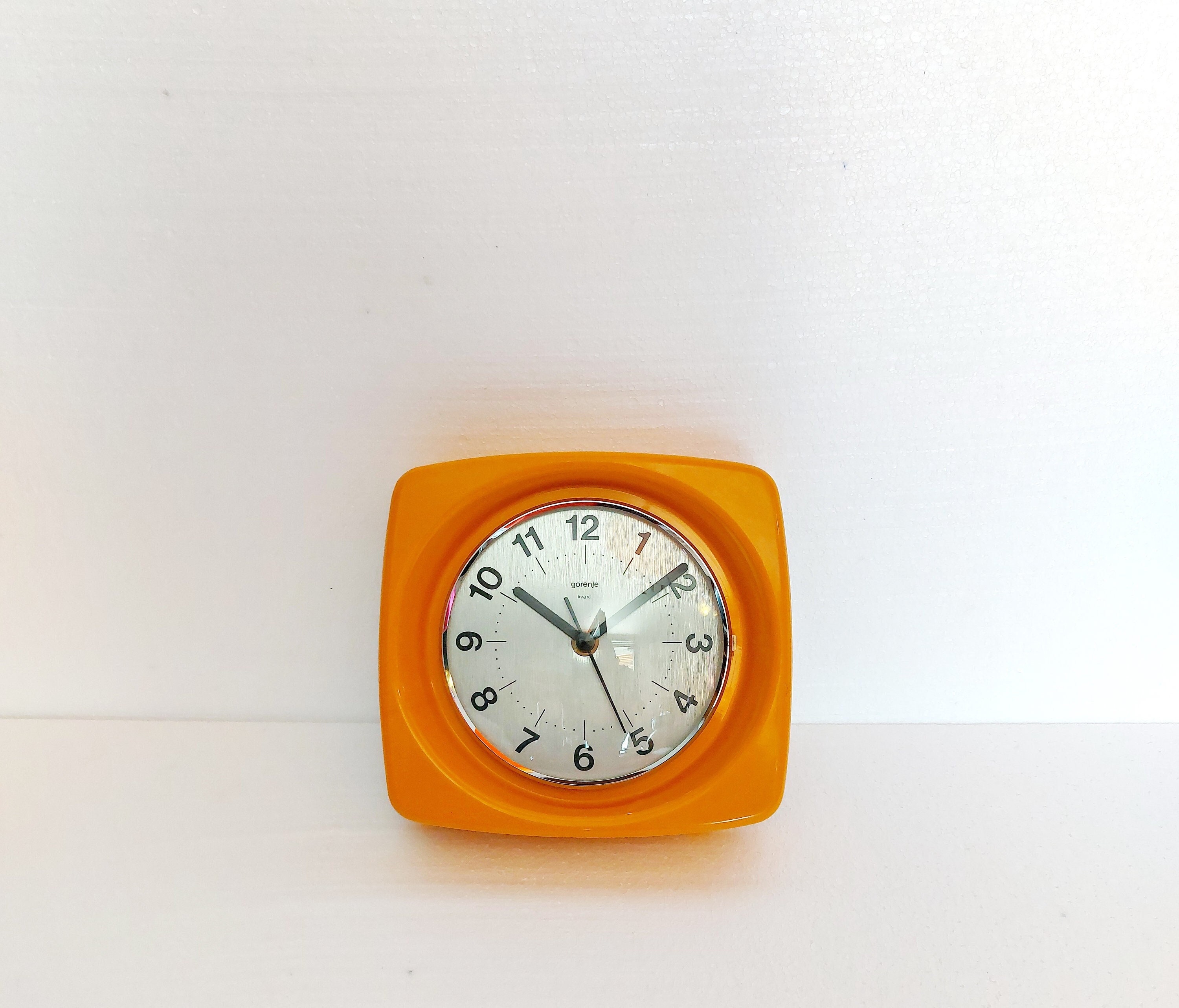 Gorenje Quartz Wall Clock / Space Age Wall Clock / Mid Century Wall