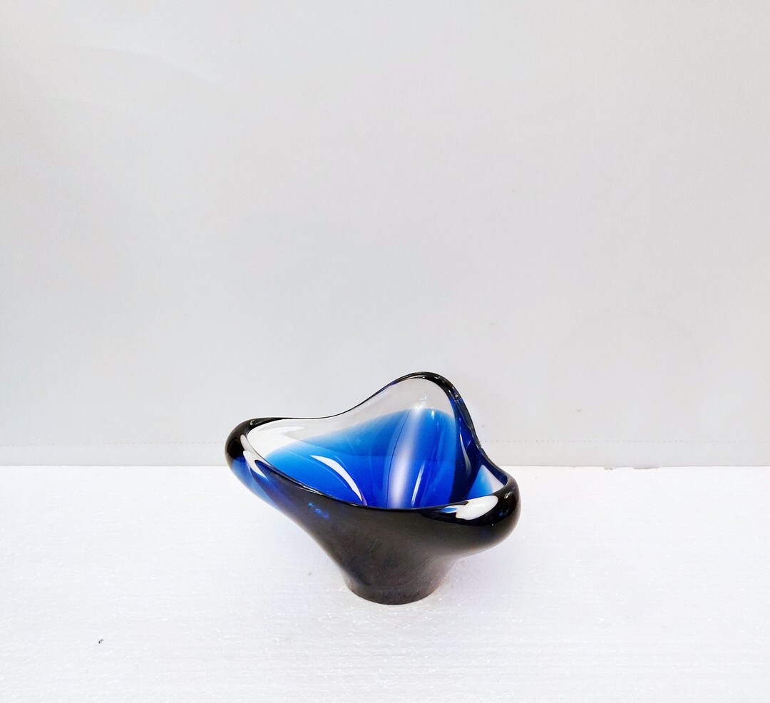 Paul Kedelv for Flygsfors Coquille Glass Bowl Sweden 60s Etsy