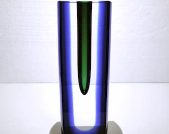 Princ Art Glass Sommerso Vase by Pavel Havelka, signed Czech Art Glass, New from 1990s