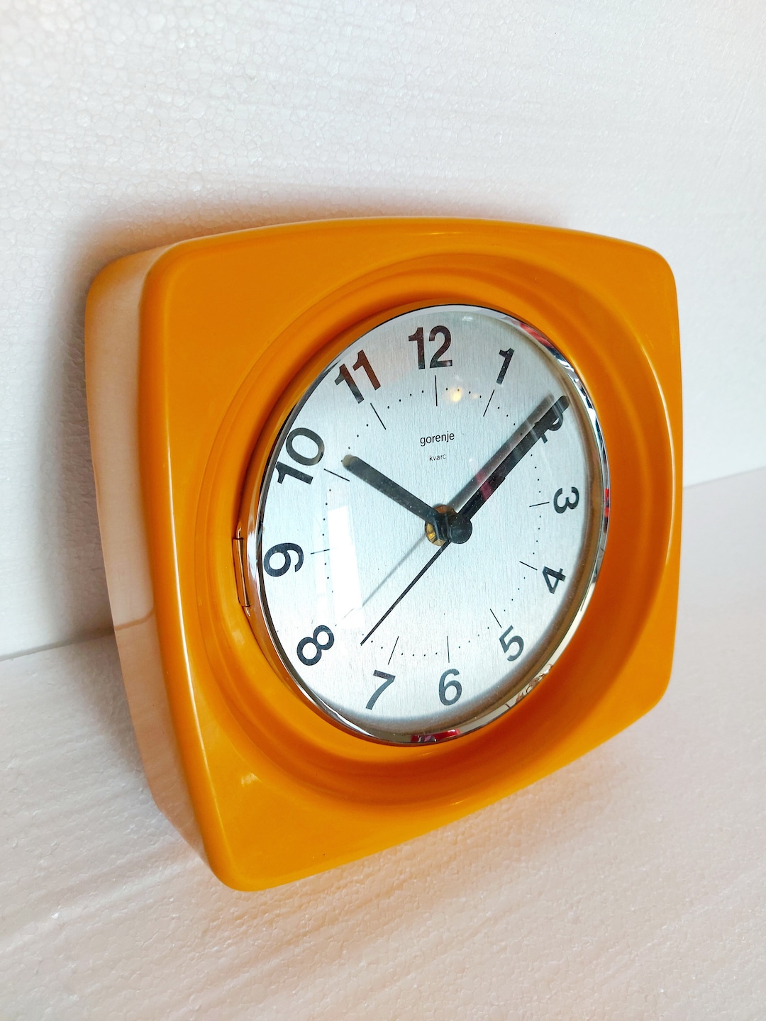 Gorenje Quartz Wall Clock / Space Age Wall Clock / Mid Century Wall