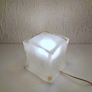 Vintage IKEA Iviken Ice Glass Cube - Scandinavian Minimalist Design 1990s