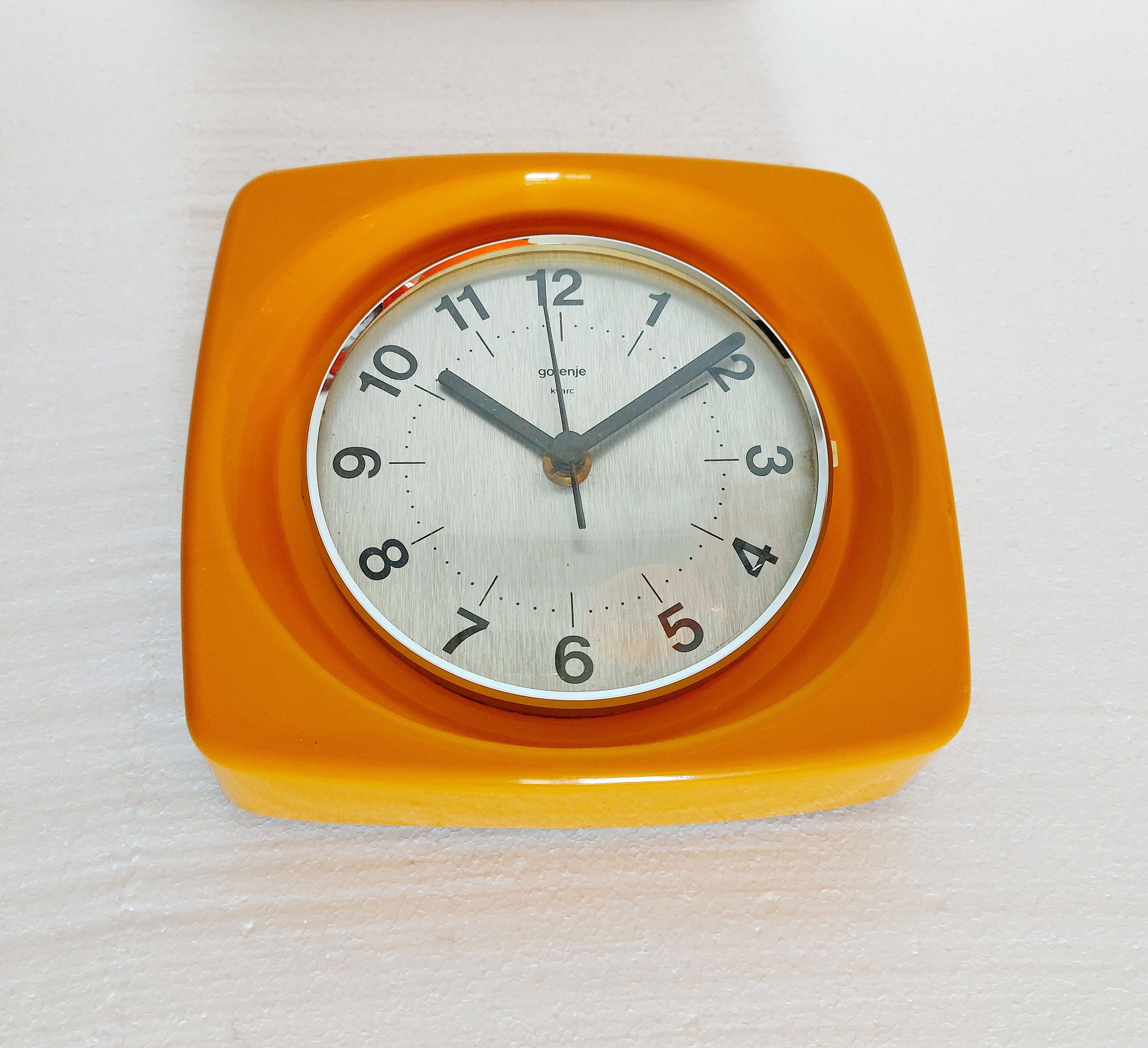 Gorenje Quartz Wall Clock / Space Age Wall Clock / Mid Century Wall