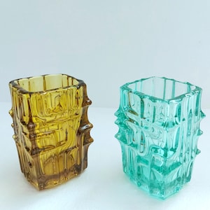 1 of 2 Vase Vladislav Urban for Sklo Union Rosice - Made in Chehoslovakia 60s