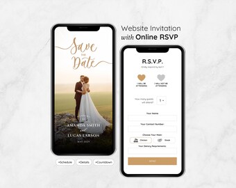 Digital Save the Date: Elegant Wedding RSVP Mini-Website