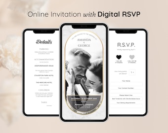 Digital Wedding Invitation with RSVP: Online Trackable Website