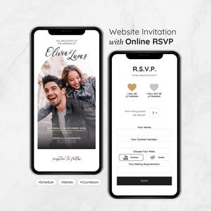 Minimalist Photo Digital Wedding Invitation & RSVP Website image 1