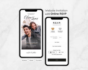 Minimalist Photo Digital Wedding Invitation & RSVP Website