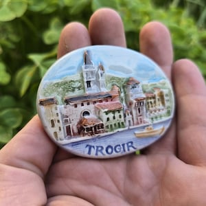 Trogir, Authentic Croatian Souvenir Gift, Made In Croatia Gift, Handmade Ceramic Magnets, Hand Crafted Ornament, Hand Sculpted Ceramics