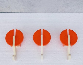 Vintage Space Age Clothes Hooks - 1980s Yugoslavia Set of 3