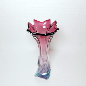 Vintage Murano Sommerso Glass Vase, Italy 1960s