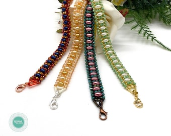 Beading Pattern - Sunfrost Bracelet - Beadweaving Pattern - Beading Tutorial - Bracelet Pattern - Zosimi Beads