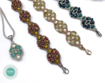 Beading Pattern - Ayla Bracelet - Beadweaving Pattern - Beading Tutorial - Bracelet Pattern - Beading Pattern - Zosimi Beads