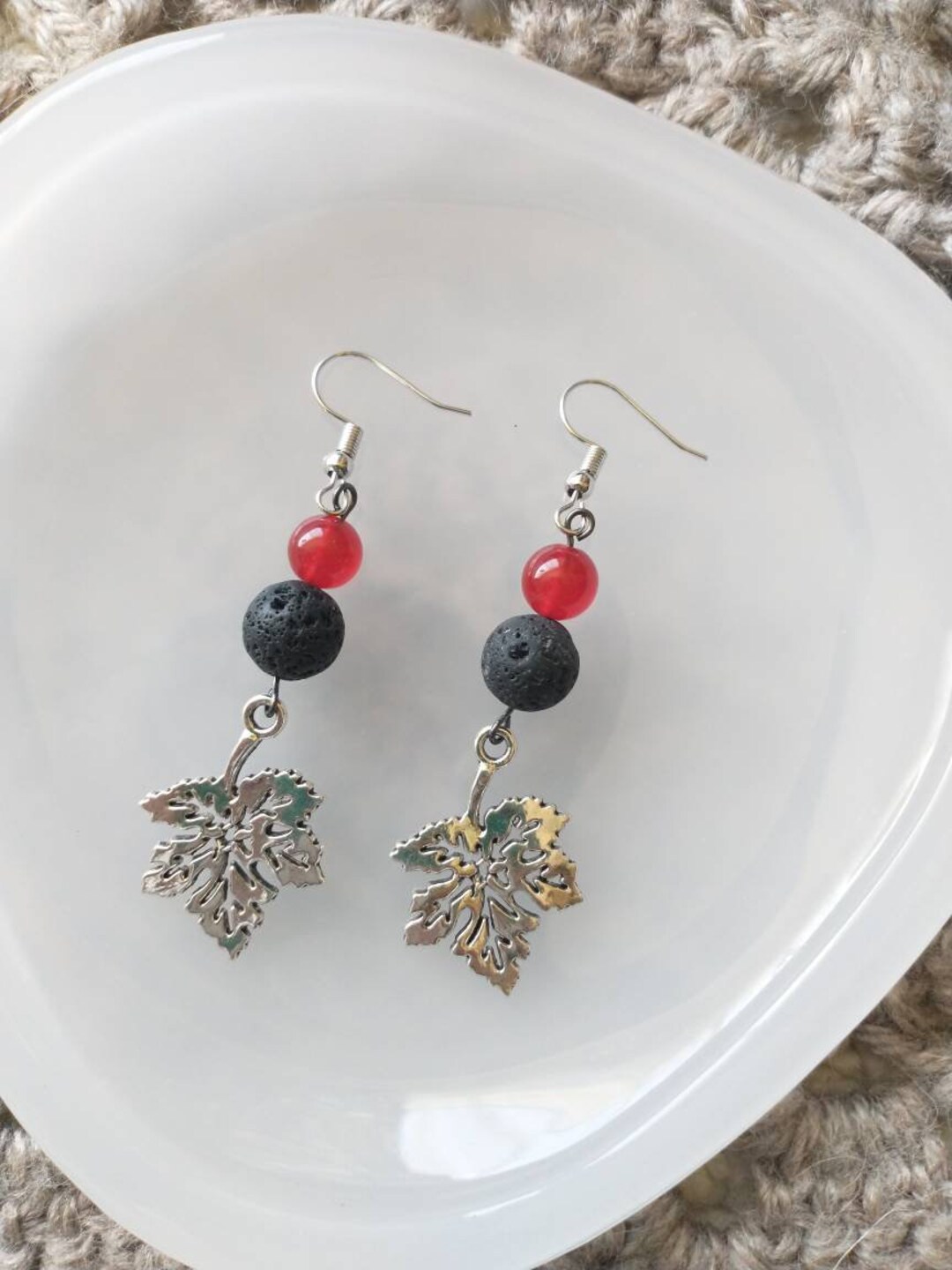 Customize Bright Red Aromatherapy Earrings Etsy UK