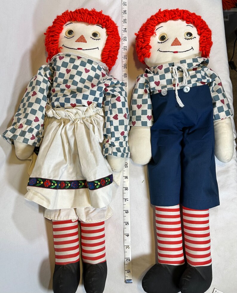 Pair of 24 Inch Tall Raggedy Ann and Andy Dolls - Etsy