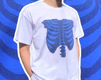 Skeleton Graphic Tee - Etsy UK