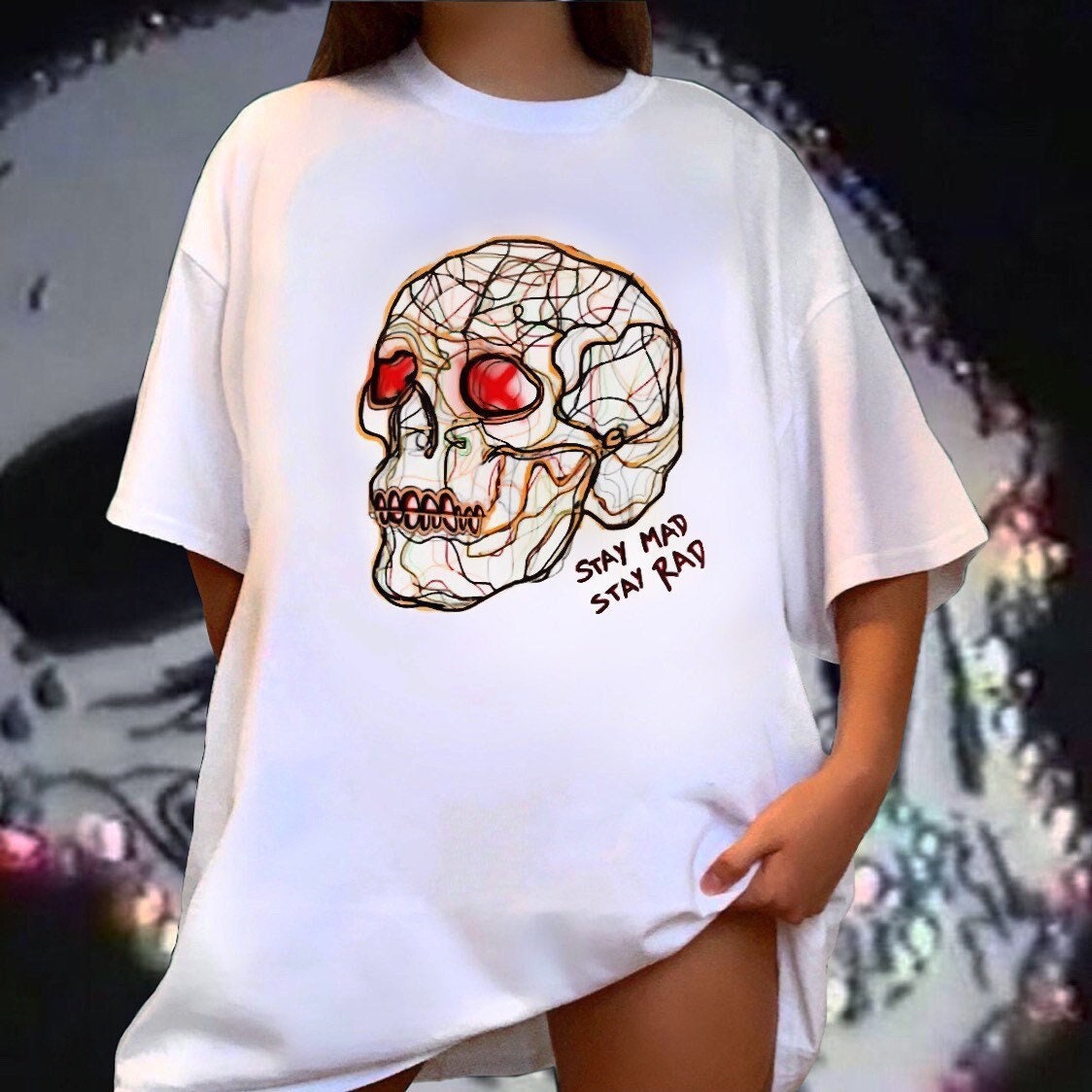 Y2k Skull Tshirt - Etsy