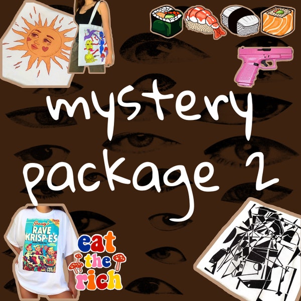 Vintage Clothing Mystery Box | Style Bundle Surprise Package Custom Personalised Vintage Graphic T-Shirts | Festival Sweatshirt y2k Tote Bag