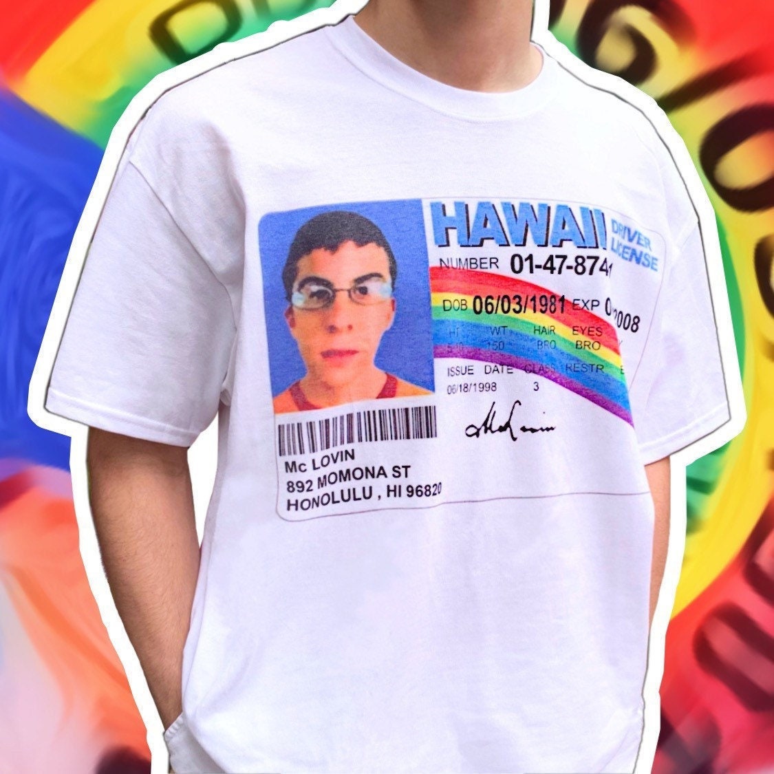 Mclovin Superbad Shirt Shirt Rave Outfit Hawaii Nerd Etsy