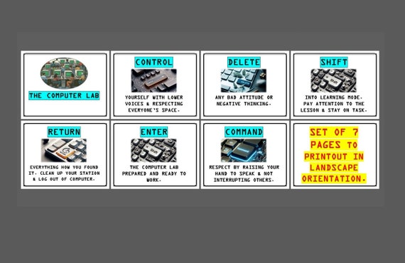 Computer Lab Examples Posters Posters Voor Computerlabs Computer Lab Posters | TidyLady Printables