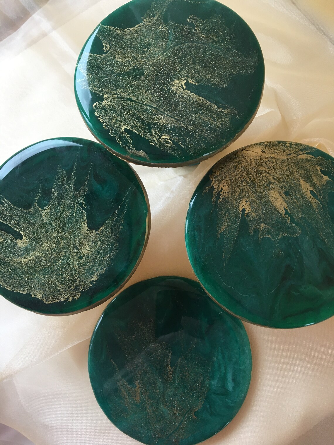 Epoxy Resin Coasters set of 4 Plywood based coasters Etsy