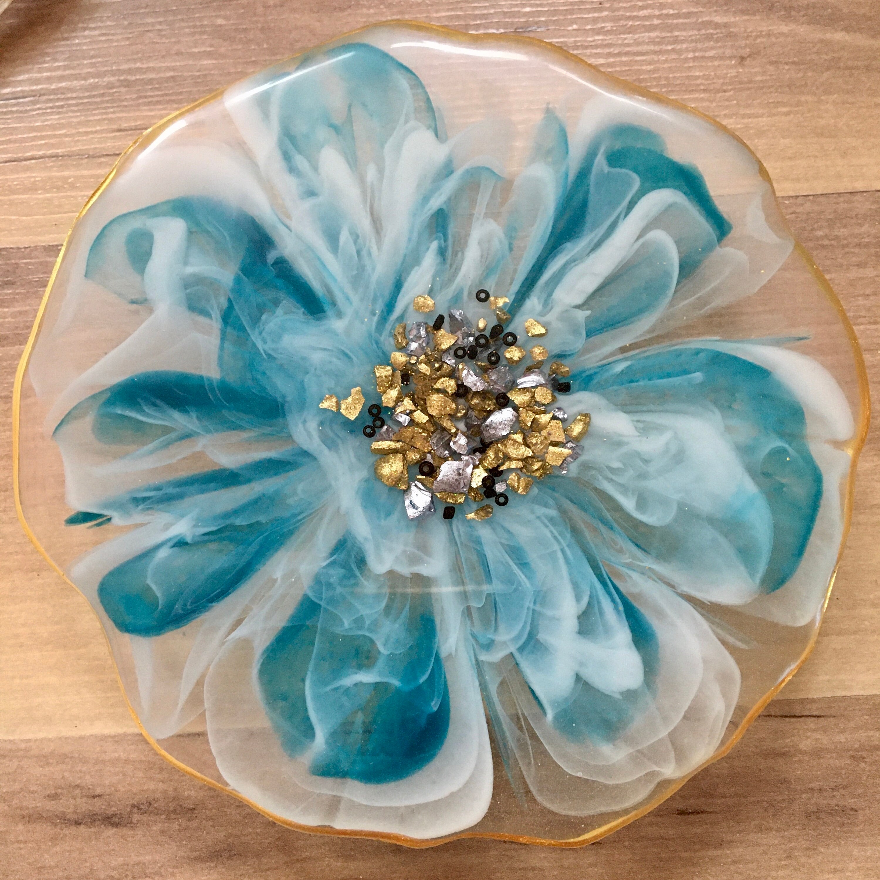 Epoxy Resin coasters set of 2 resin art epoxy coasters Etsy