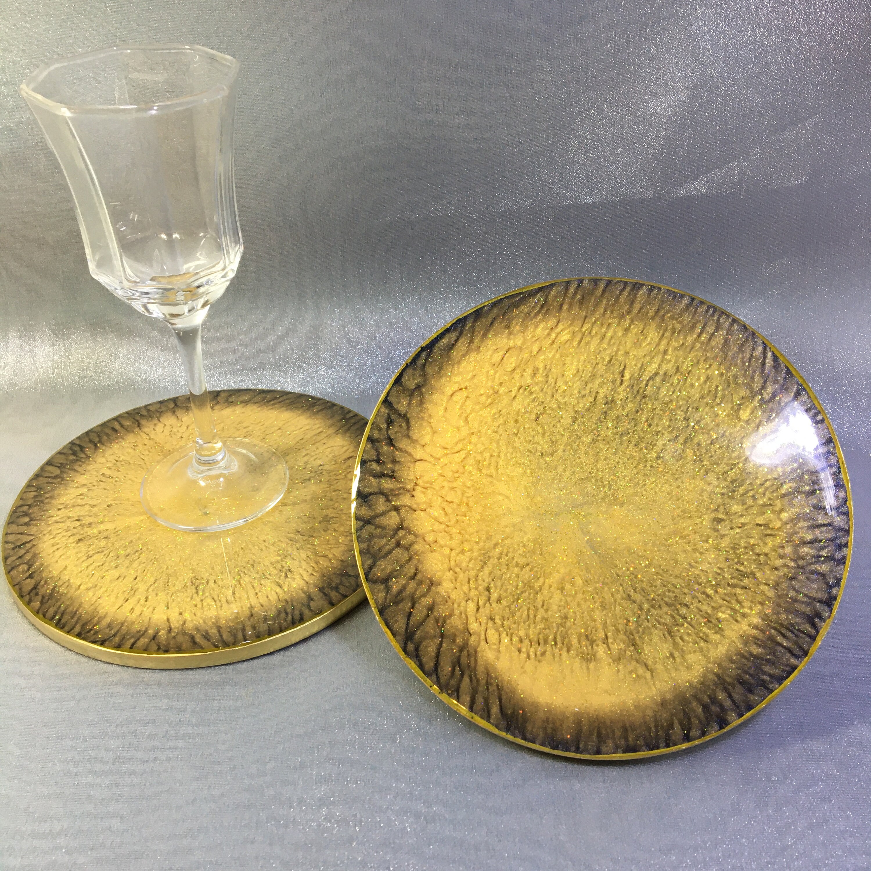 Epoxy Resin coasters set of 2Handmade Resin Coasters Flower Etsy