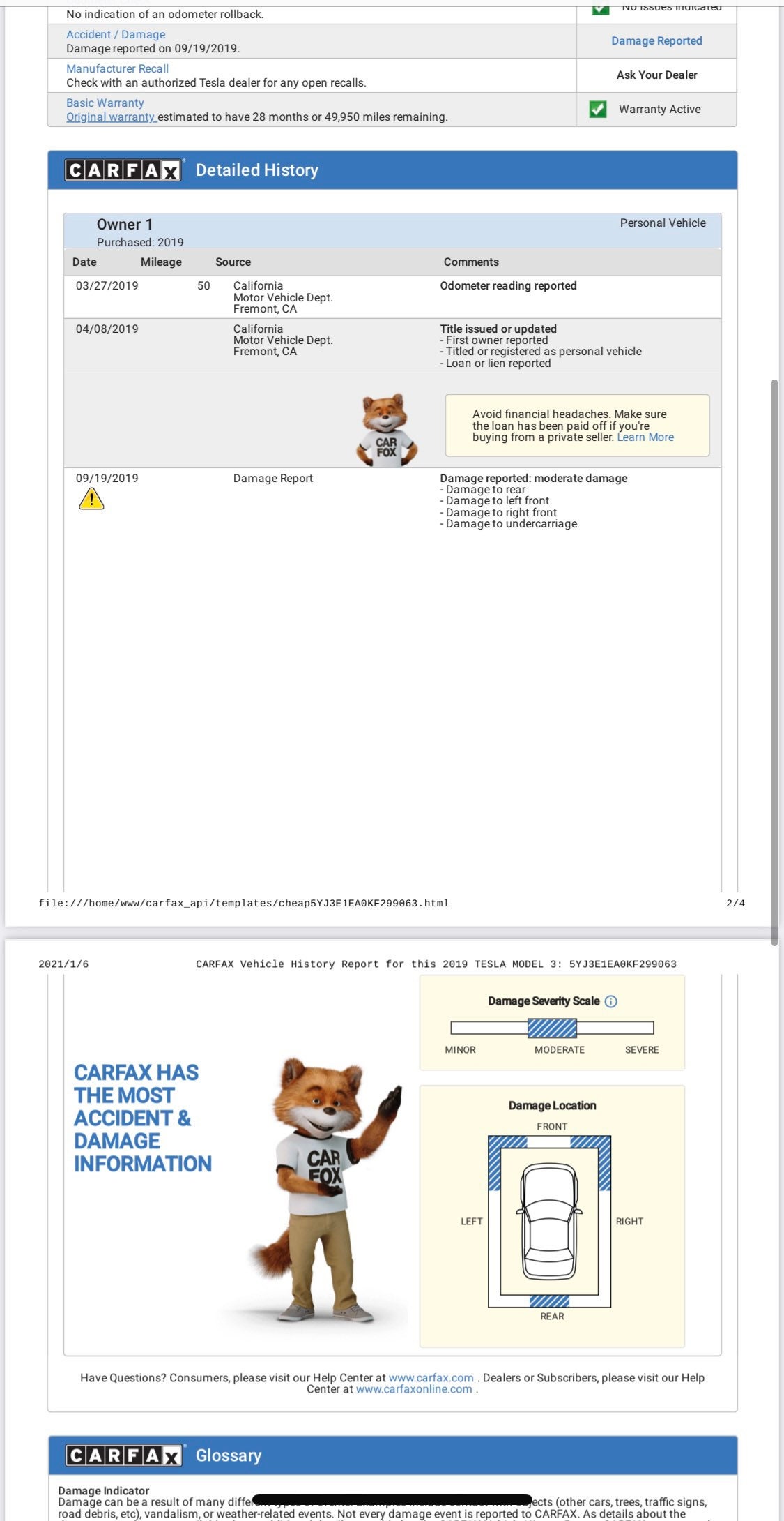 Carfax Report 100 Original Within 5mins Etsy