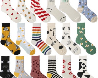 3 pairs of Comic Long Socks Cute