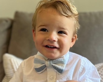 Bow tie for boys, Ring bearer outfit, Boys bow ties, Wedding bow ties for boy, Boys formal accessories, Blue denim bow tie, Bow tie for baby