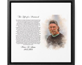 Loss of father personalized memorial picture frame, loss of father gift, bereavement gift for loss of dad