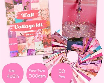 Aesthetic Wall Collage Kit Pictures, Wall Collage Kit, Collage Kit for Wall Aesthetic, wall collage kit pink
