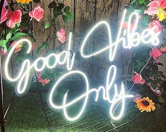 Good Vibes Only - LED neon sign, Good Vibes Only Neon Sign Wall Decor Light
