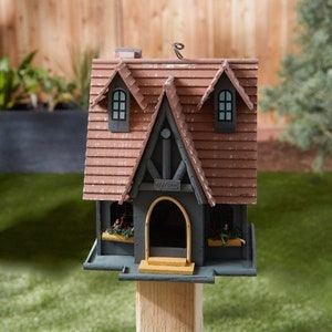Wood Cottage Birdhouse / Birdhouse / Birdhouses / Birds / Feeders / Bird Feeders / Garden / Home and Garden / Craft / Garden Decor / Yard image 2