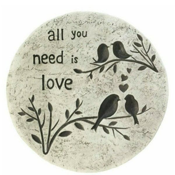 All You Need Is Love Garden Stepping Stone / Stepping Stone / Garden / Outdoor/ Outdoor Decor / Stone / Home and Garden / Yard /Garden Stone